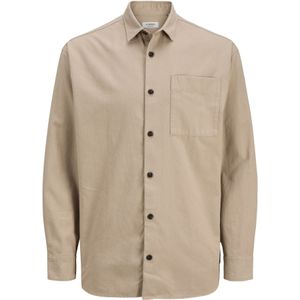 JJ Rebel - Overhemd - Beige - Comfort Fit - Lange Mouw
