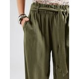 Jacqueline de Yong - Jdysay Mw Linen Belt Pant - Kalamata - Dames Kleding