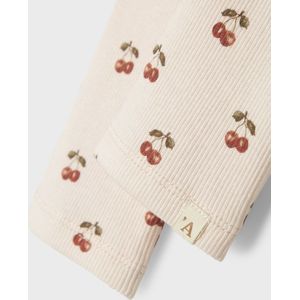 LIL' ATELIER - MINI - Legging - Offwhite - Met Rode Details