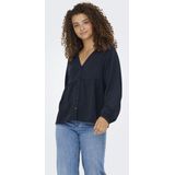 ONLY - ONLNova - Blouse - Nachtblauw - Klassieke Blouse met Pofmouwen
