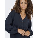 ONLY - ONLNova - Blouse - Nachtblauw - Klassieke Blouse met Pofmouwen