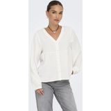 ONLY - ONLNova - Blouse - Wit - Losse Pasvorm - Lange Mouw