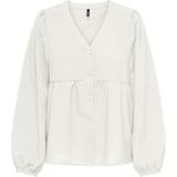 ONLY - ONLNova - Blouse - Wit - Losse Pasvorm - Lange Mouw