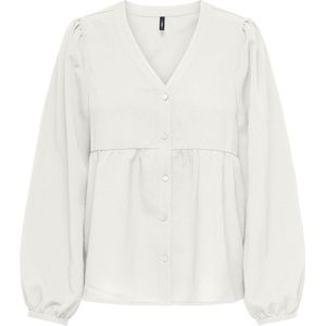 ONLY - ONLNova - Blouse - Wit - Losse Pasvorm - Lange Mouw