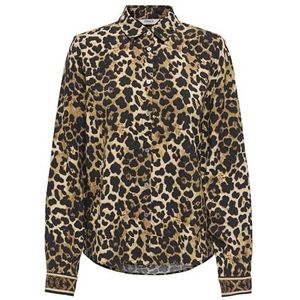 ONLY - Blouse - Bruin - Lange Mouwen - Knoopsluiting - 100% Viscose