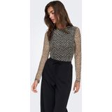 Only - Onlnova Mesh Top - T-shirt - Zwart - Dames