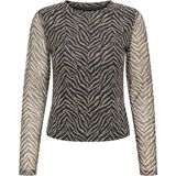 Only - Onlnova Mesh Top - T-shirt - Zwart - Dames
