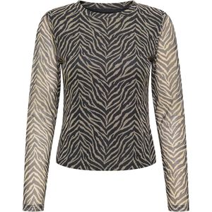 Only - Onlnova Mesh Top - T-shirt - Zwart - Dames