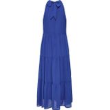 Kleid - Zwart - Enkellange Zomerjurk - Mouwloos Halterontwerp