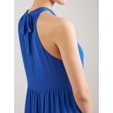 Kleid - Zwart - Enkellange Zomerjurk - Mouwloos Halterontwerp