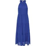 Kleid - Zwart - Enkellange Zomerjurk - Mouwloos Halterontwerp