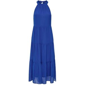 Alleen - Kleid - Enkellange Zomerjurk - Mouwloos Halterontwerp - Ronde Halslijn