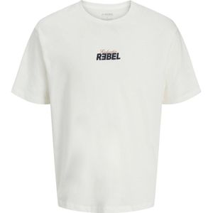JJ REBEL - JREBJIM - T-shirt - Wit - Relaxed Fit - Katoen