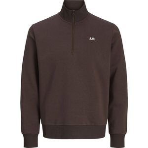 JJ Rebel - Logo Half Zip Sweater - Donkerbruin - Heren