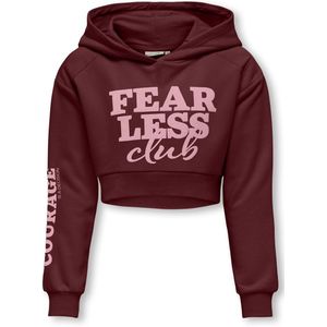 ONLY - Kogdiana Life Sporty - Hoodie - Cabernet - Meisjes Trui