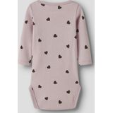 Name It - Romper - Roze/Zwart - Katoen