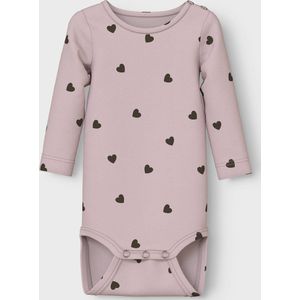 Name It - Romper - Roze/Zwart - Katoen