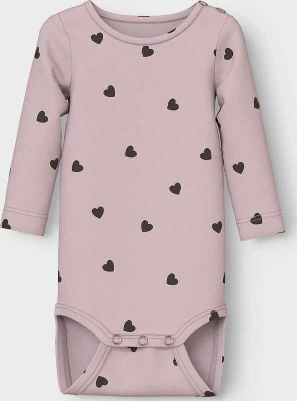 Name It - Romper - Roze/Zwart - Katoen