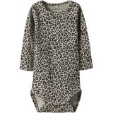 NAME IT BABY - Romper - Grijsbruin/Zwart - Lange Mouwen