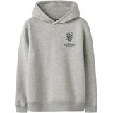 Hoodie - Grijs - Polyester - Soepelvallende Fit