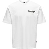 Only & Sons - Onskeane Rlx Ss Print Tee - T-shirt - Bright White - Brooklyn