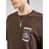 T-shirt - Text Print - Jersey - Ronde Hals - Halve Mouw