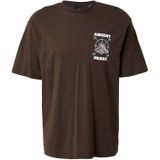 T-shirt - Text Print - Jersey - Ronde Hals - Halve Mouw