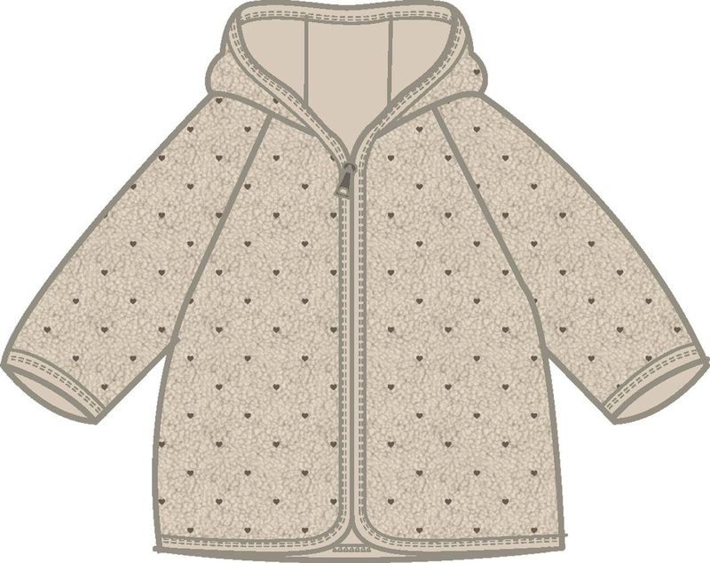 Geborduurd Teddy Jack - Jas - V-hals - Lange Mouwen - Ritssluiting