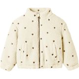 Loose Fit Teddy Jas - 92 cm - Lange Mouwen - V-hals - Ritssluiting - Zwart