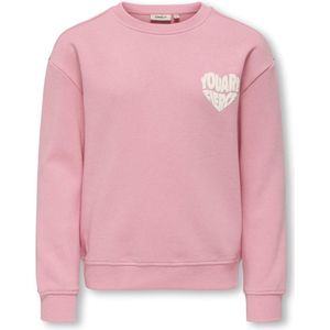 ONLY - KOGDITTE HEART O-NECK CS SWT - Meisjes Trui - Sea Pink