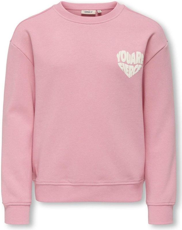 ONLY - KOGDITTE HEART O-NECK CS SWT - Meisjes Trui - Sea Pink