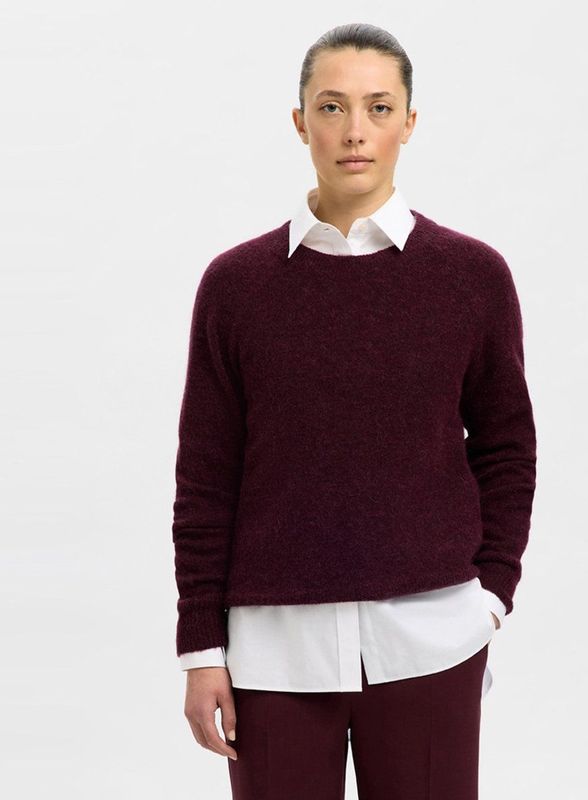 Selected - Gebreide Trui - Ronde Hals - Lange Mouwen - Normale Pasvorm