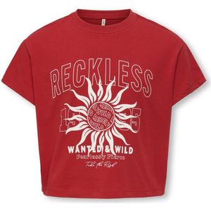 KIDS ONLY GIRL - T-shirt - Rood - Korte Mouwen - Ronde Hals