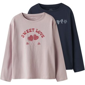 Name It - NKFVEEN 2P LS RLX TOP - Shirt met Lange Mouwen - Burnished Lilac
