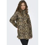 Only - Bruin Dessin - Dames Regenjas - Polyester - Waterafstotend