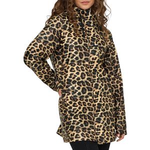 Only - Bruin Dessin - Dames Regenjas - Polyester - Waterafstotend