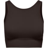 Athleisure - Crop Top - U-Hals - Mouwloos - Geribbelde Structuur - Slim Fit