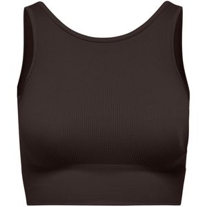 Athleisure - Crop Top - U-Hals - Mouwloos - Geribbelde Structuur - Slim Fit
