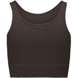 Athleisure - Crop Top - U-Hals - Mouwloos - Geribbelde Structuur - Slim Fit