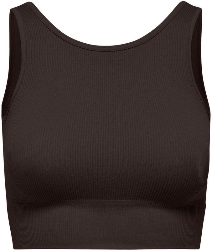 Athleisure - Crop Top - U-Hals - Mouwloos - Geribbelde Structuur - Slim Fit