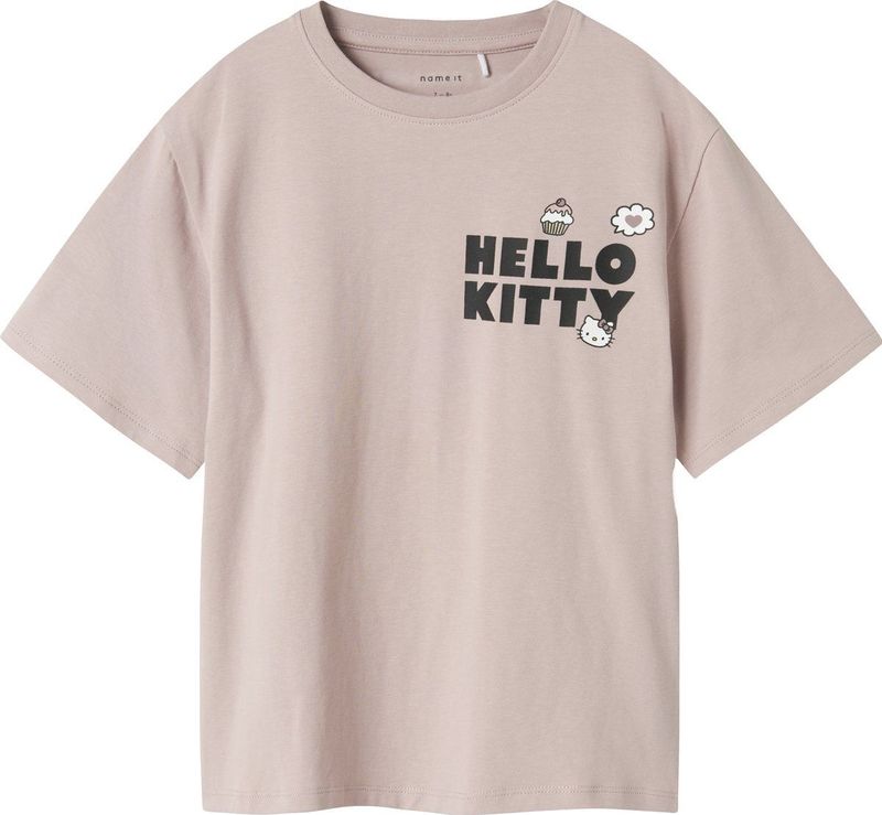 Hello Kitty - T-shirt - Jersey - Korte Mouwen - Rubberen Print