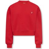 ONLY - KOGEVISA O-NECK SHORT SWT - Sweatshirt - High Risk Red - Junior