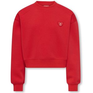 ONLY - KOGEVISA O-NECK SHORT SWT - Sweatshirt - High Risk Red - Junior