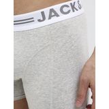 JACK & JONES - SENSE - Boxershorts - Navy / Lichtgrijs / Rood / Wit - 3 Pack