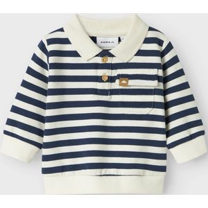 Vertbaudet - Polo Sweater - Donkerblauw - Babykleding