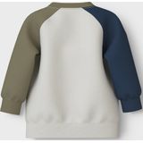 NAME IT - NBMOKTAV - Sweatshirt - Navy - Kaki - Wit - Raglanmouwen