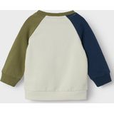 NAME IT - NBMOKTAV - Sweatshirt - Navy - Kaki - Wit - Raglanmouwen
