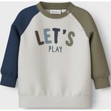 NAME IT - NBMOKTAV - Sweatshirt - Navy - Kaki - Wit - Raglanmouwen