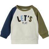 NAME IT - NBMOKTAV - Sweatshirt - Navy - Kaki - Wit - Raglanmouwen