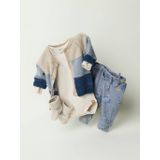 Name It - Note Romper - Peyote Melange - Romper - Lange Mouwen - Drukknoopsluiting